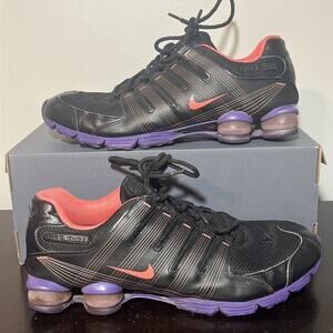 NIKE AIR‎ SHOX NZ 2.0 Black Metallic Mens Rare 407155-012 Size 10 Purple Pink